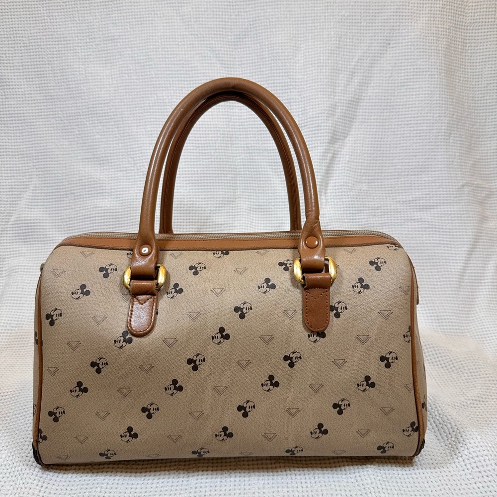 Disney Beige and Brown Mickey Mouse Satchel